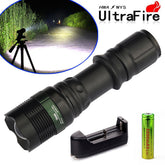 10000 Lumens Tactical Zoomable LED Flashlight + BATTERY & CHARGER