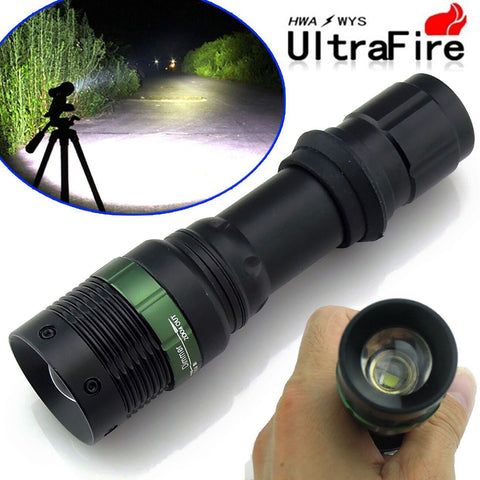 Image of 10000 Lumens Tactical Zoomable LED Flashlight + BATTERY & CHARGER